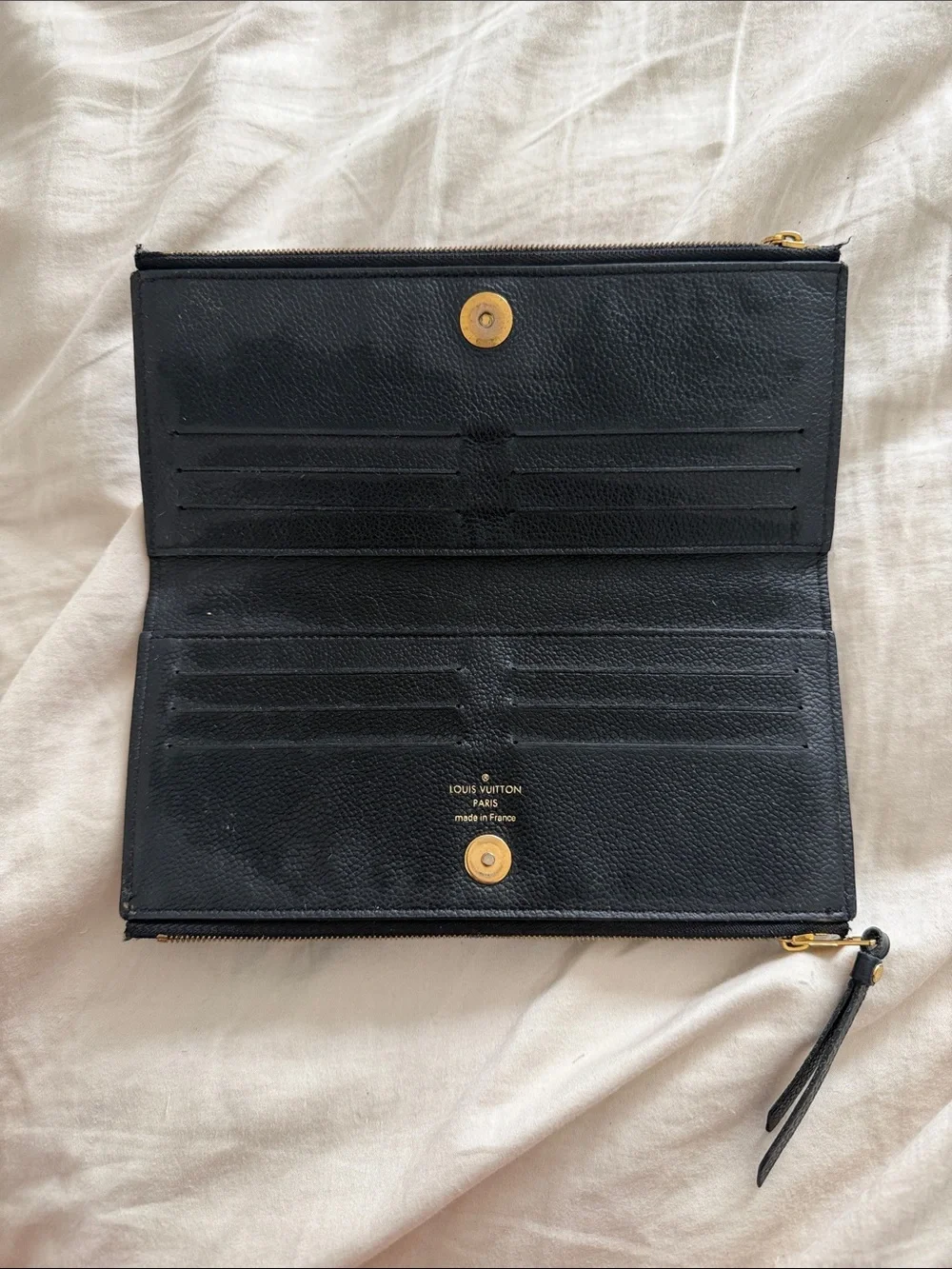 Louis Vuitton Black Monogram Embossed wallet